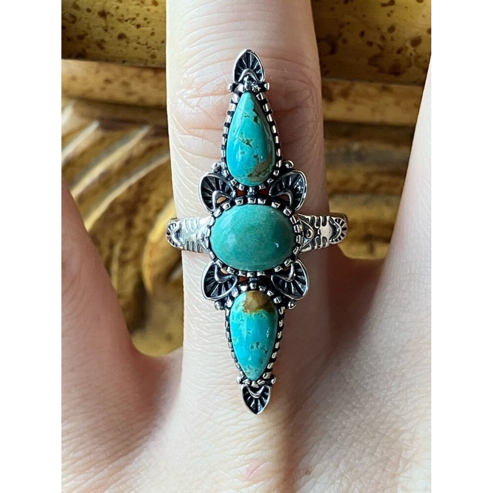 Royston Turquoise Sterling Silver Ring Size 7
